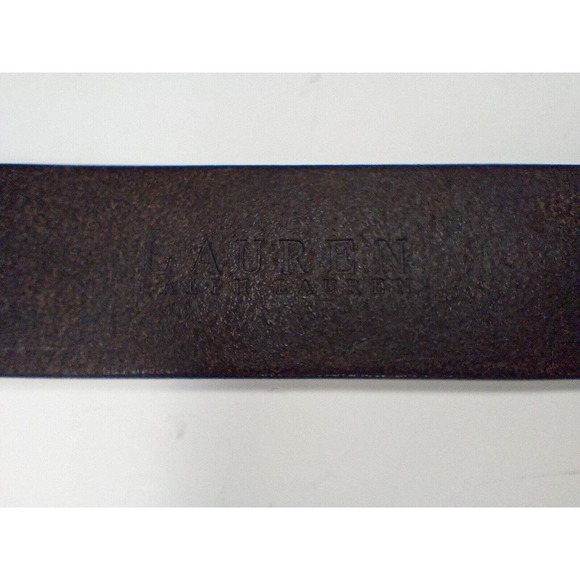 RARE Lauren Ralph Lauren Double O-Ring Leather Belt Medieval Style 45\